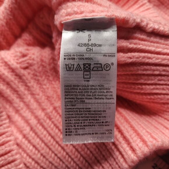 Banana Republic Sweater Womens Small Pink Wool Knit Chunky Crewneck Minimalist - Picture 4 of 7